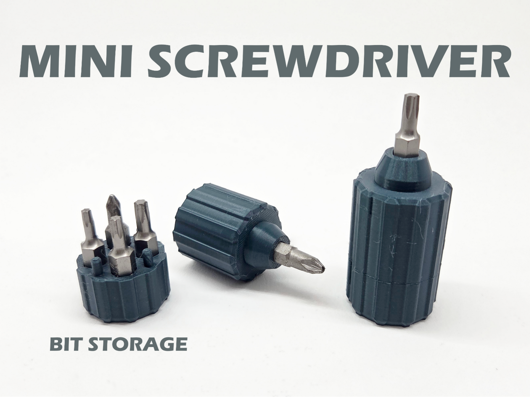 Mini Screwdriver + 4 bit storage