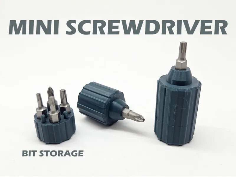 Mini Screwdriver + 4 bit storage