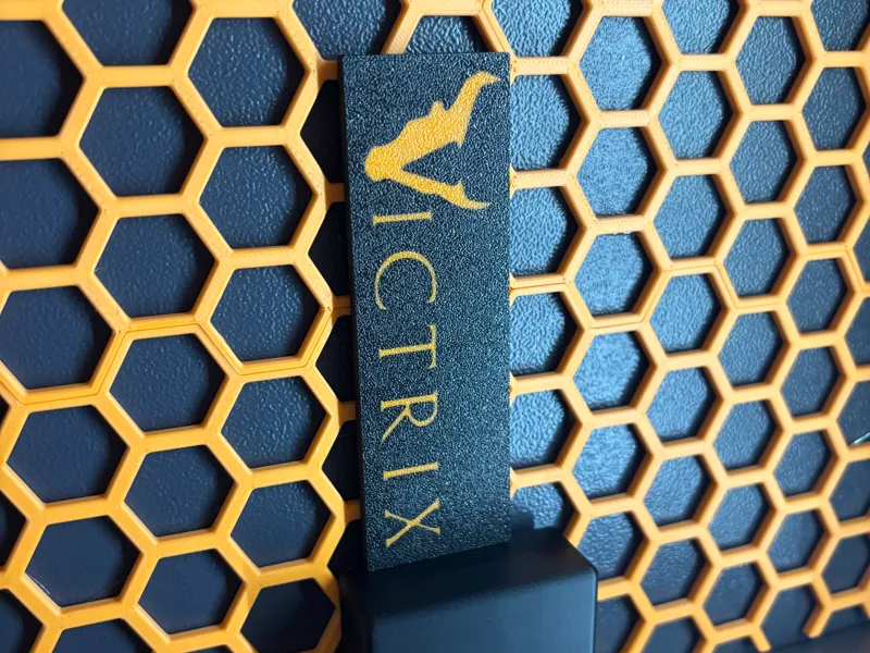 VICTRIX logo on a magnet