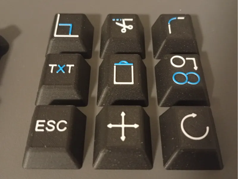 AutoCAD shortcut keycaps for Vaydeer keyboard