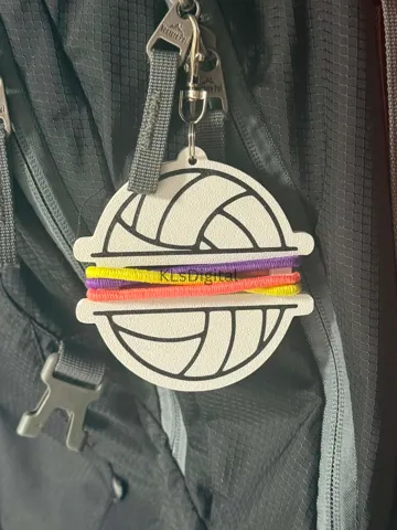 Accesorio para sujetar ligas de cabello: Volleyball Hair Tie Bag Tag — vista de referencia 2