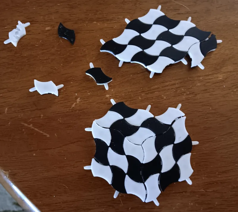 Curvey lozenge tiles