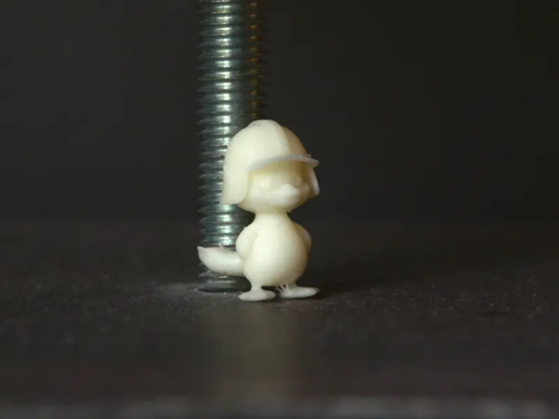 Cute duck with helmet little figurine