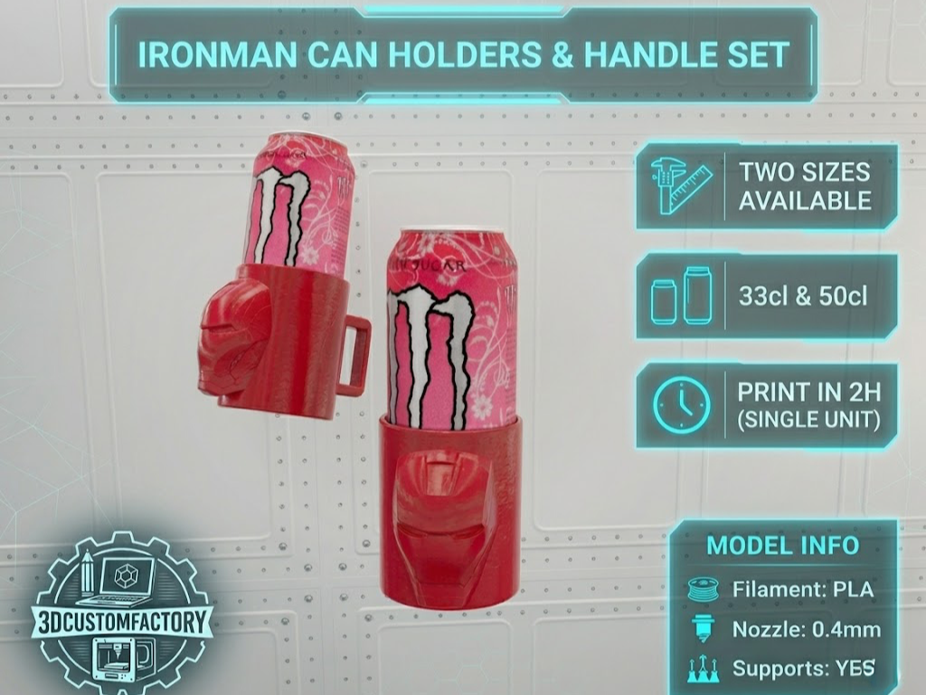 Ironman Can Holders & Handle Set