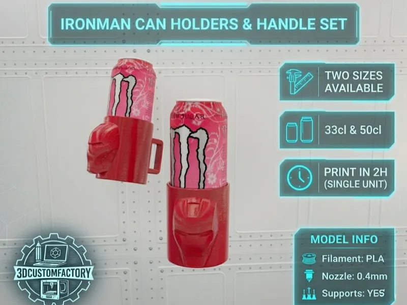 Ironman Can Holders & Handle Set