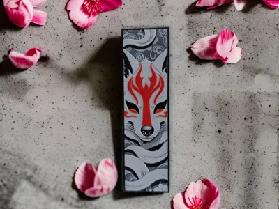 Kitsune Mask Bookmark | HueForge Art | Spirit Fox