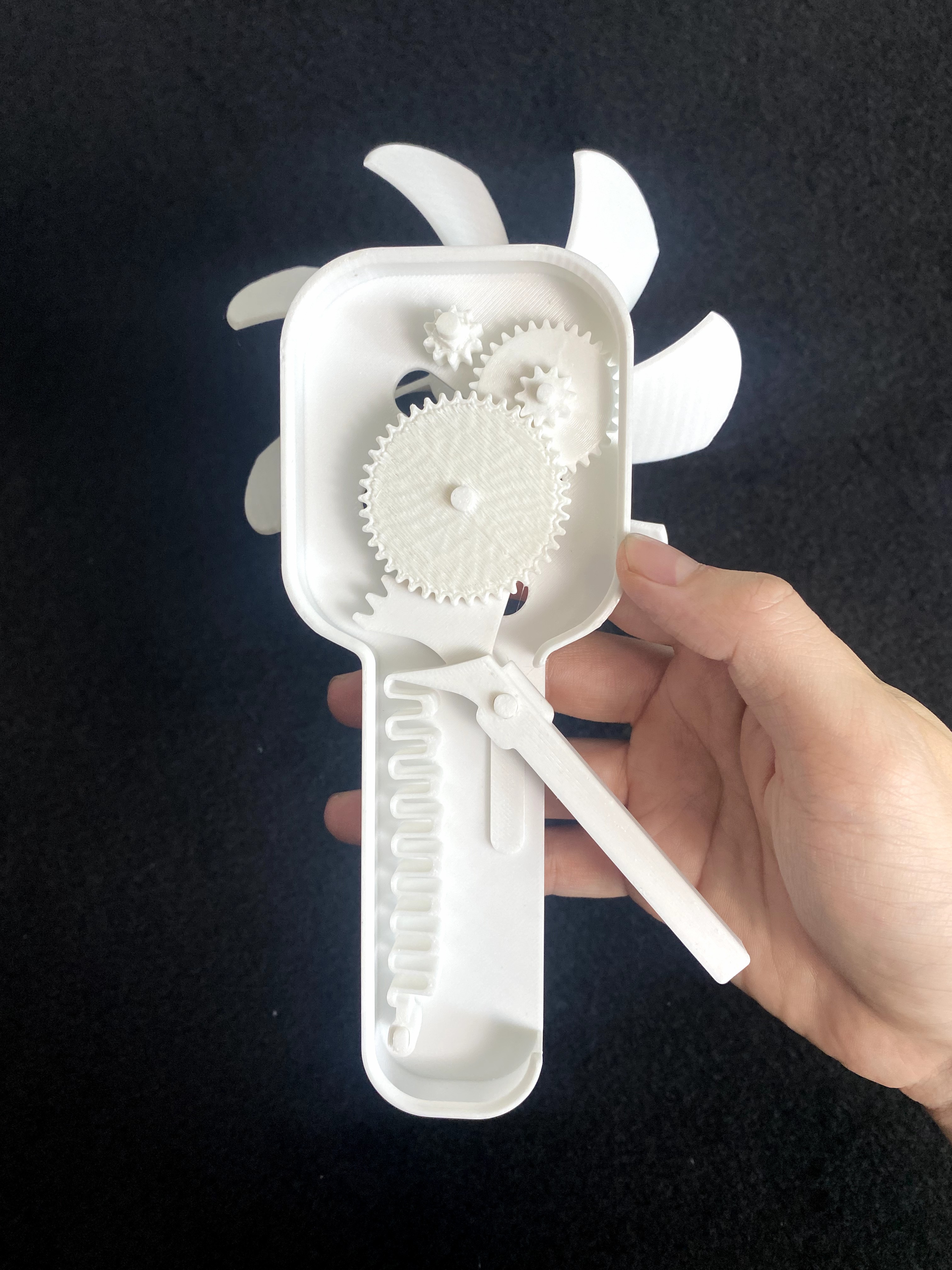 3D модель Ручний вентилятор Manual Fan V2.0 — 3D-друкований механічний вентилятор — 3D друк Львів