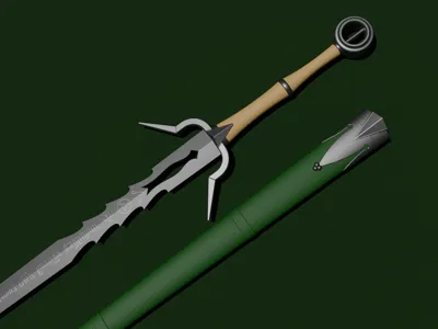 The Witcher 4 Ciri's Silver Sword & Scabbard