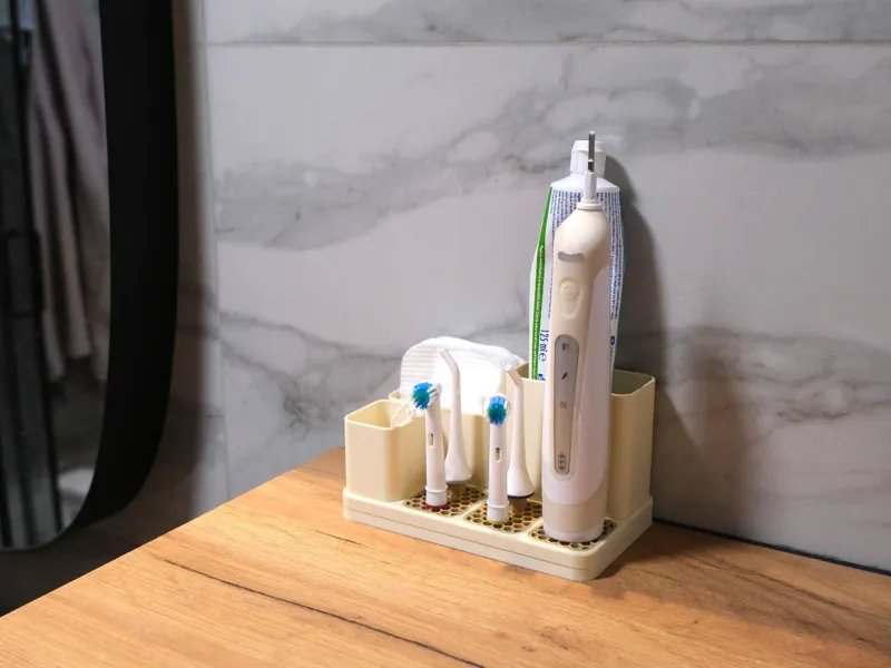 Modular Honeycomb Bathroom Organizer