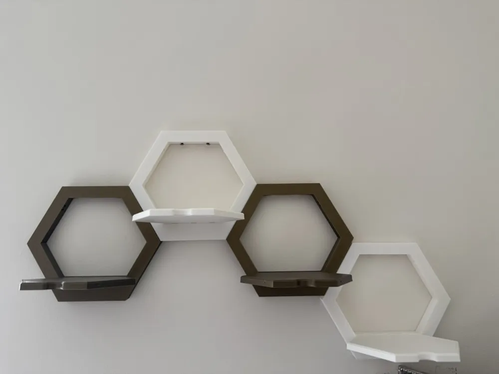Hexagon Wall shelf - Compatible with A1 Mini - Free 3D Print Model ...