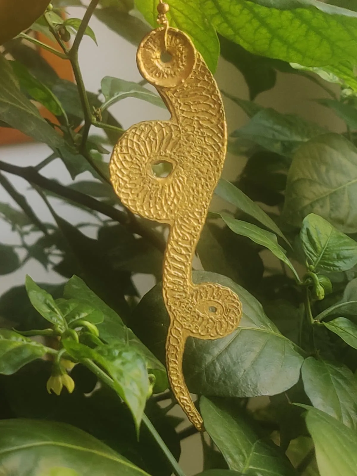 Dune Sandworm Earring view 2