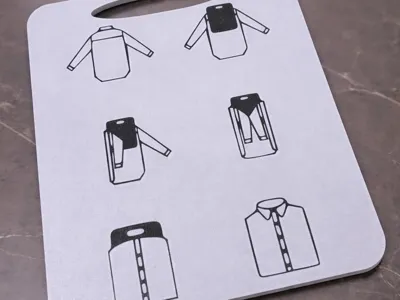 Size M board for folding t-shirts and shirts