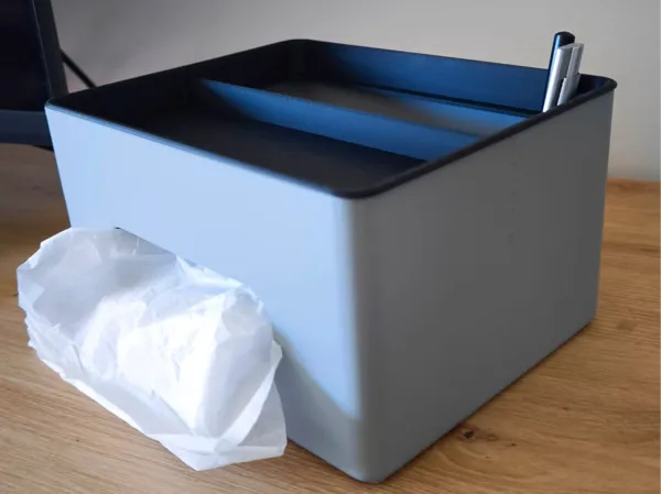 Boîte à mouchoirs avec rangement