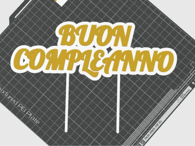 Buon Compleanno Topper Torta