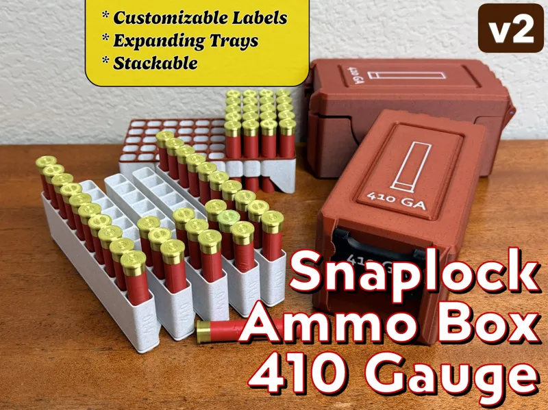 Snaplock 410 Gauge Ammo Box + Expanding Tray