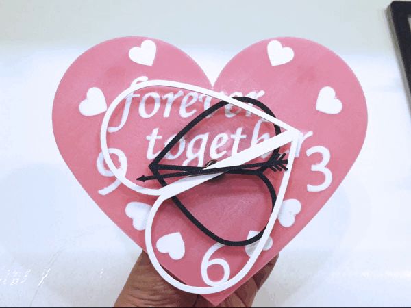 Heart-shaped clock