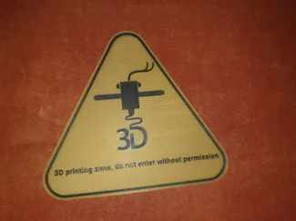 3D printing zone sign