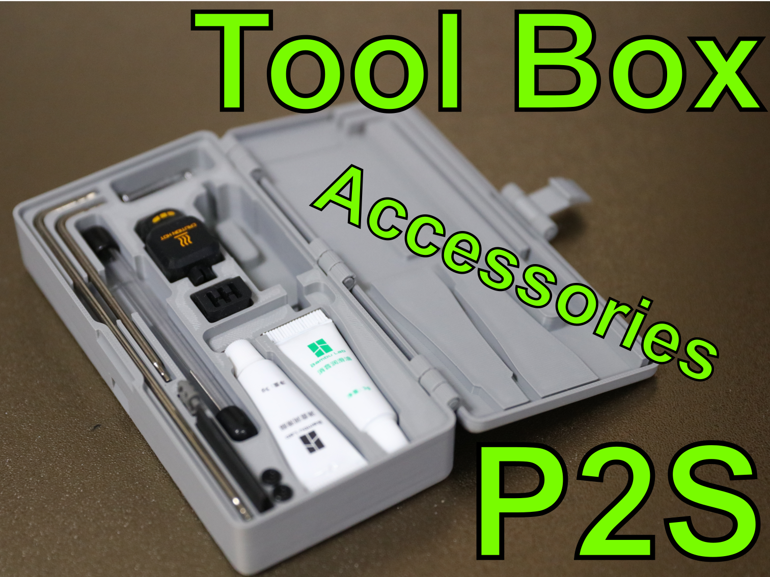 P2S Accessories Toolbox with Hinged Lid & Latch