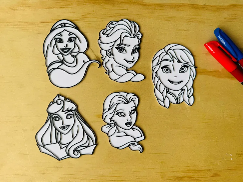 pack de manualidades para colorear disney princess