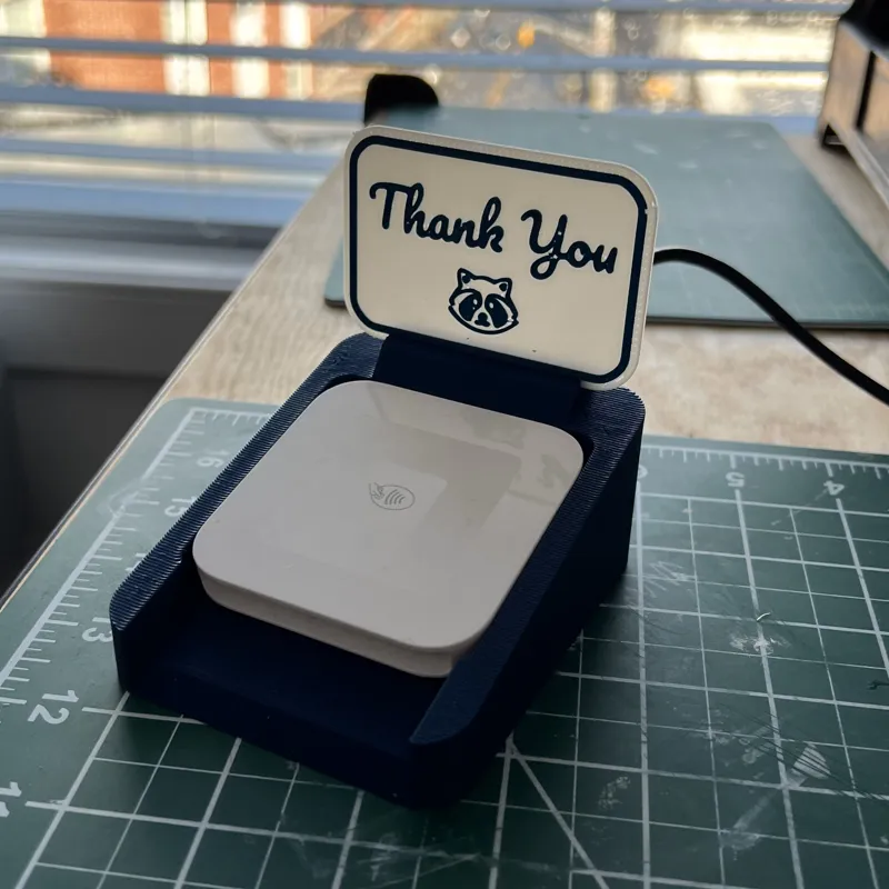 Square Reader holder with sign/card slot