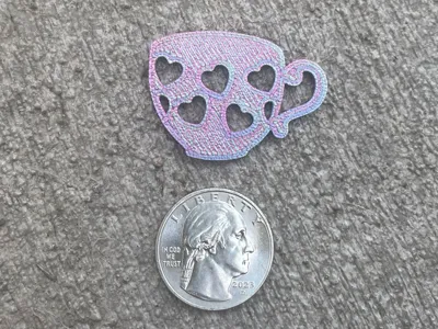 Alice in Wonderland Mad Hatter Heart Teacup
