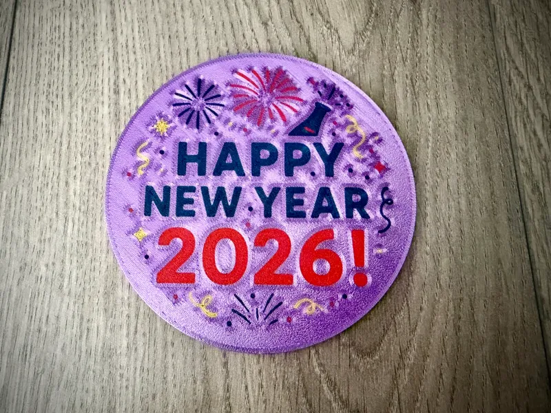 2026 Happy New Year Coaster