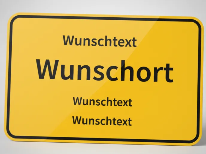 Anpassbares Ortsschild – mit Wunschtext