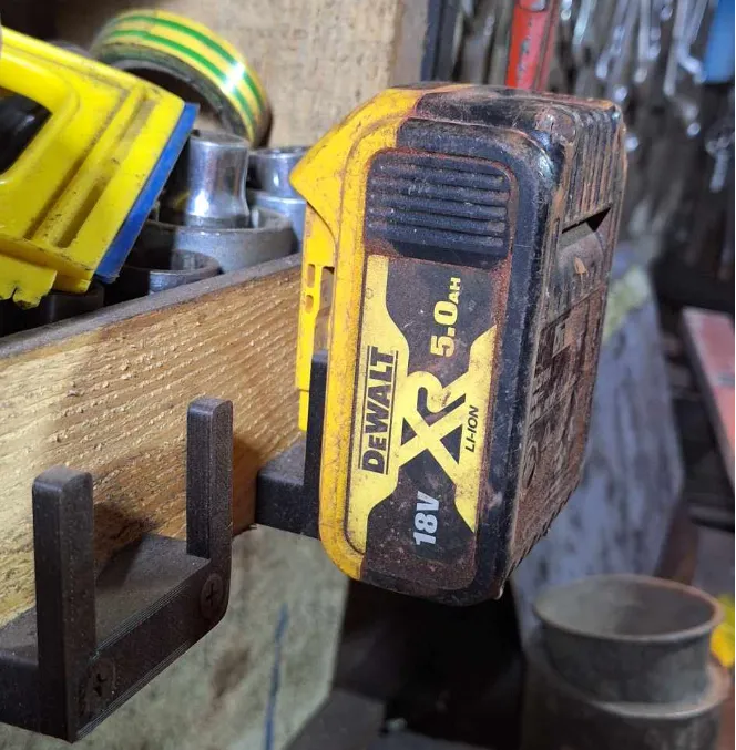 Simple Wall Mount Dewalt Battery Holder