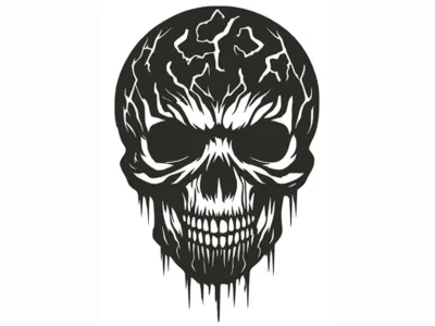 Electric Skull Wall Art