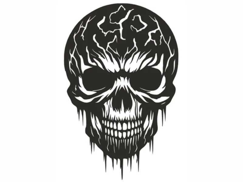 Electric Skull Wall Art