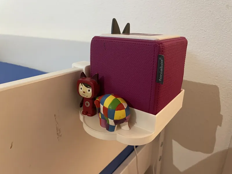 Toniebox-Halterung mit Ladestation für Kinderbett