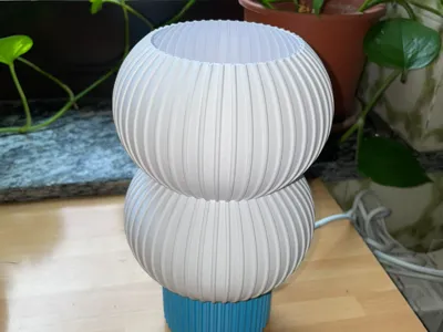 Double Ribbed Table Lamp – Soft Glow Design