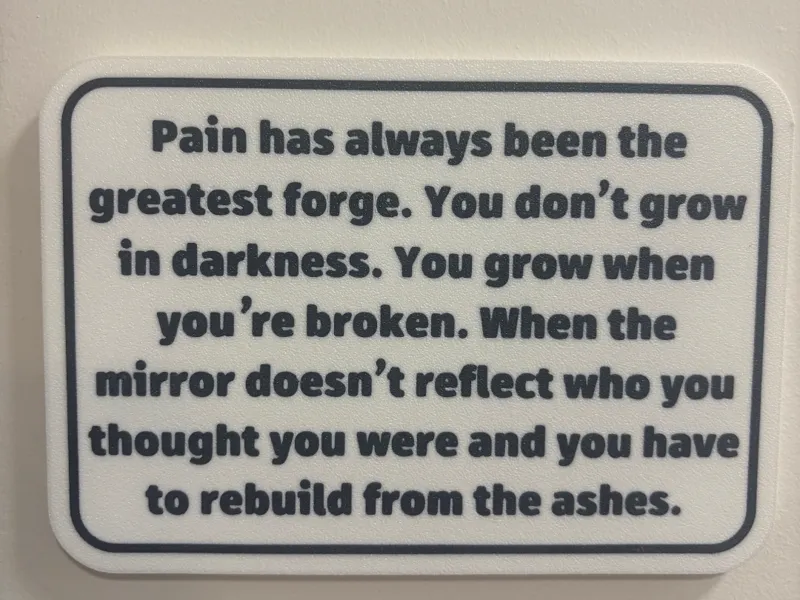 Pain/Struggle Sign Quote (Motivation)