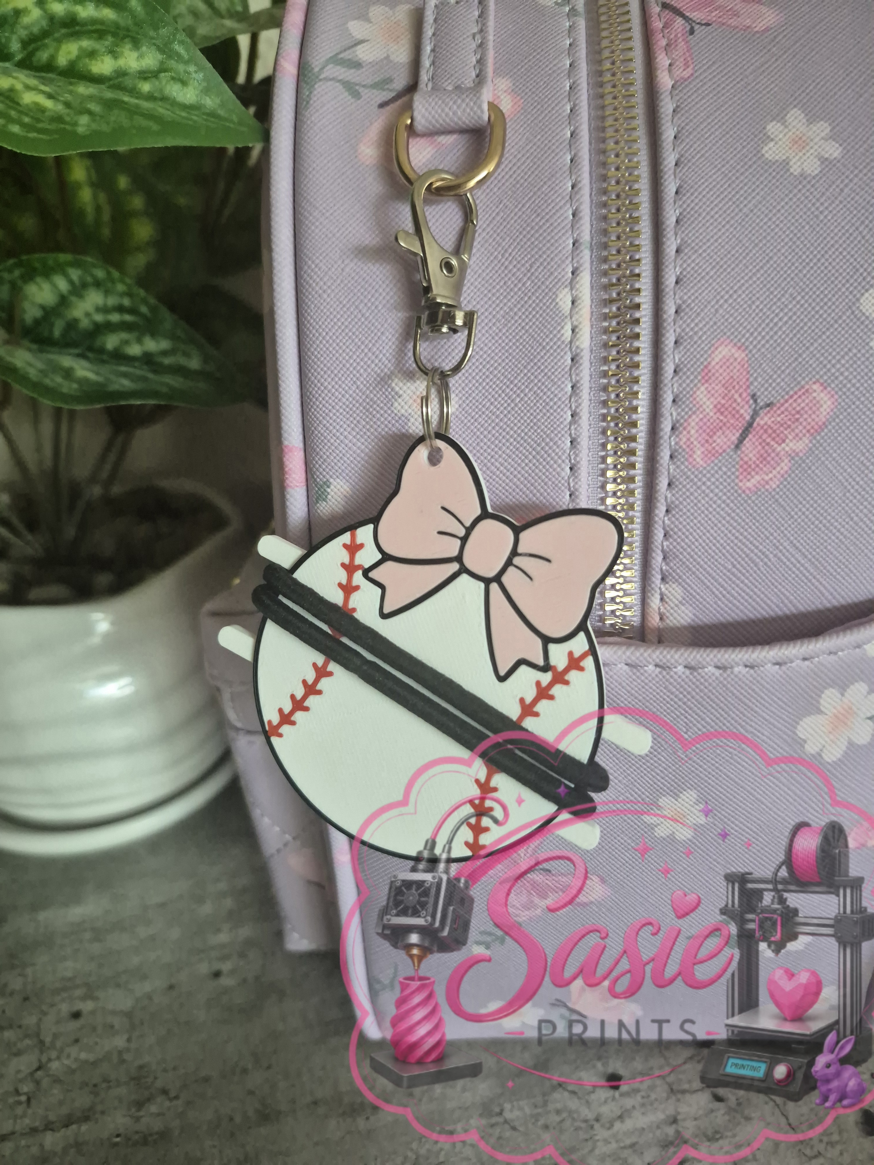 Sports Hair Tie Holder Keychain - 1