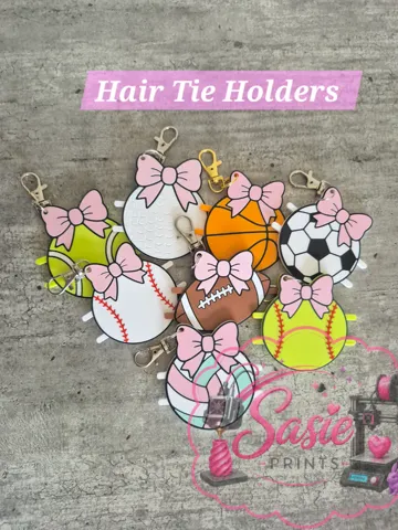 Accesorio para sujetar ligas de cabello: Sports Hair Tie Holder Keychain — vista de referencia 2