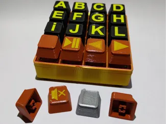 Flat Keycap (fit dust proof switches) A-L & clean