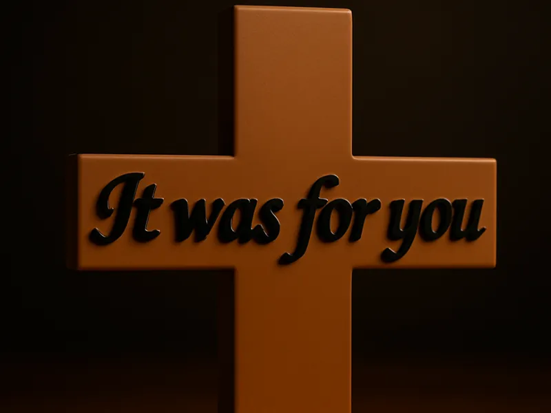 Decorative Cross "it was for you"
