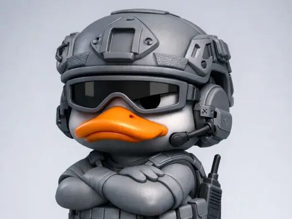 Porte-clés canard tactique — Quack Ops