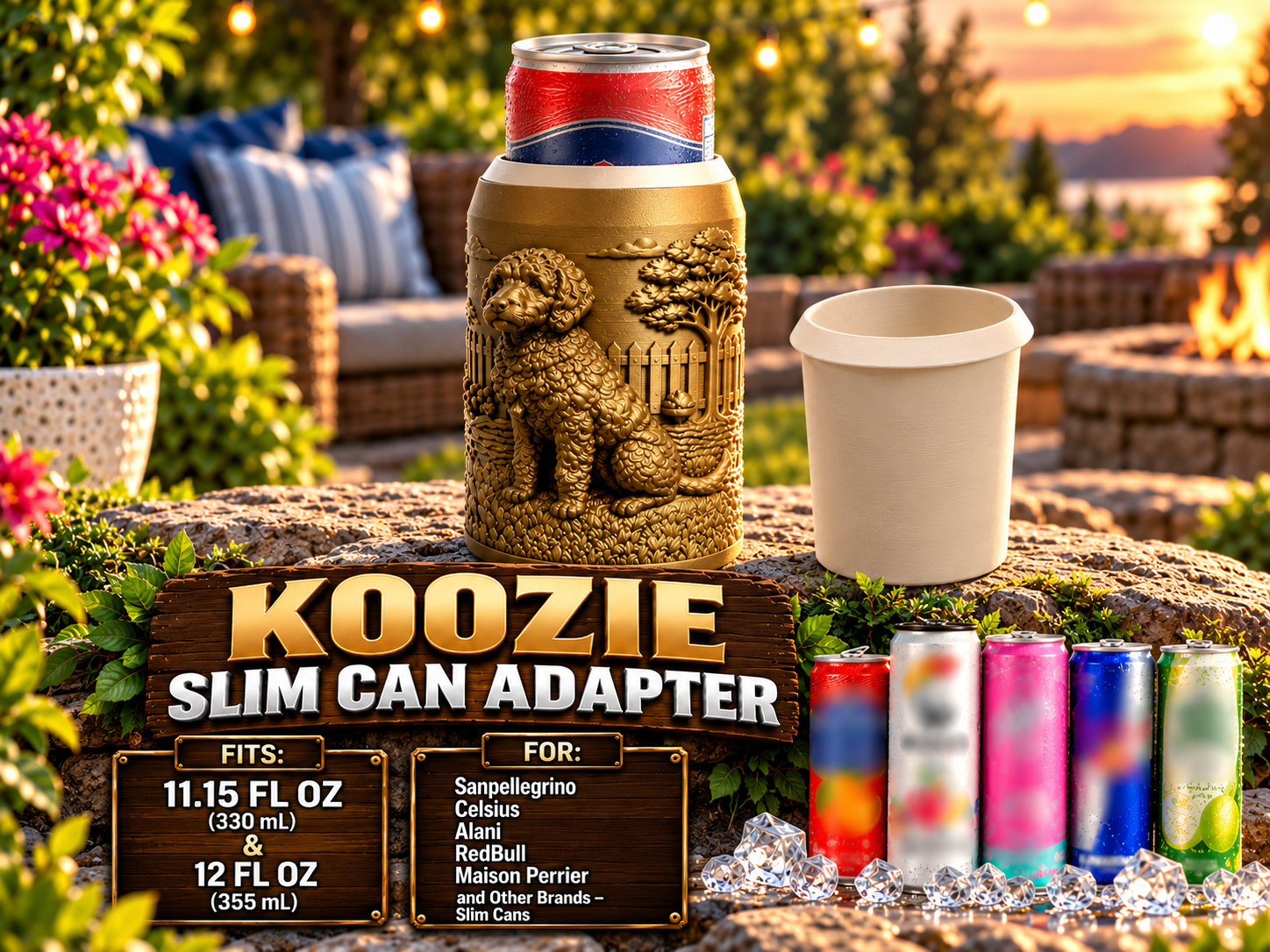 Koozie Slim Adapter for 11.15oz & 12oz Slim Cans 3D model