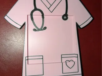Scrubs Top Sticky Note Holder