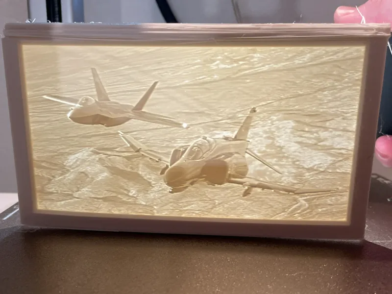 F-22 & F-4 lithophane