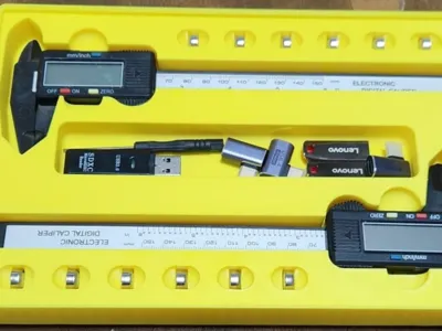 Gridfinity Dual Digital Caliper Storage Bin