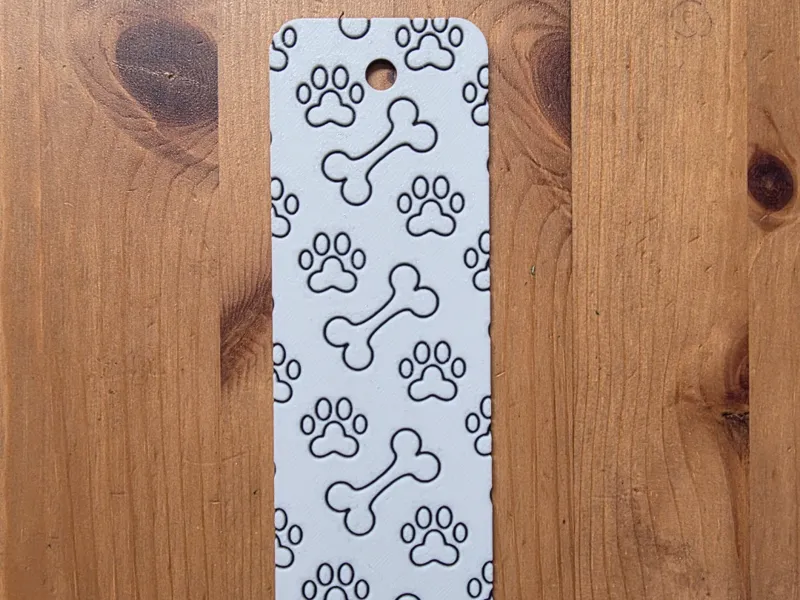 Cute Dog Paw & Bone Bookmark 