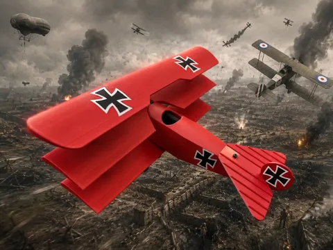Accesorio para filamento: Red Baron's Fokker Dr.I. Triplane — referencia de MakerWorld