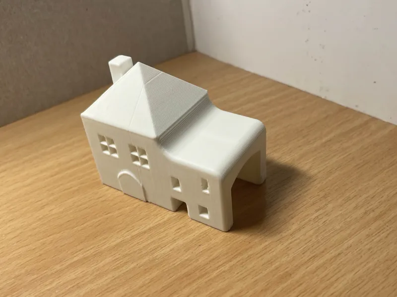 Tiny toy house with garage