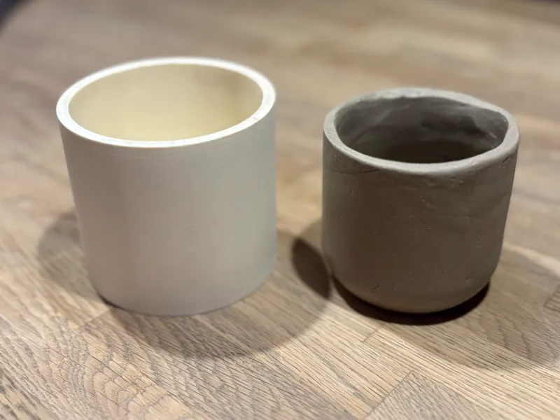 Ton-Eindrückform für Becher (Ø ~80 mm)