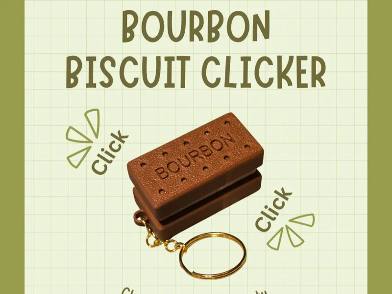 Bourbon Biscuit Clicker Keychain