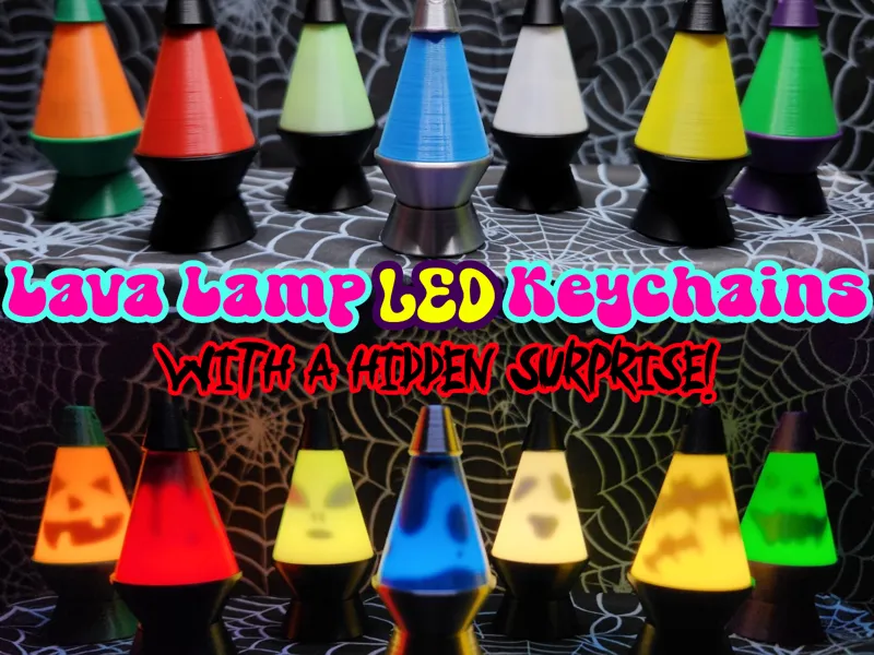 Lava Lamp LED keychains (with a hidden surprise!)