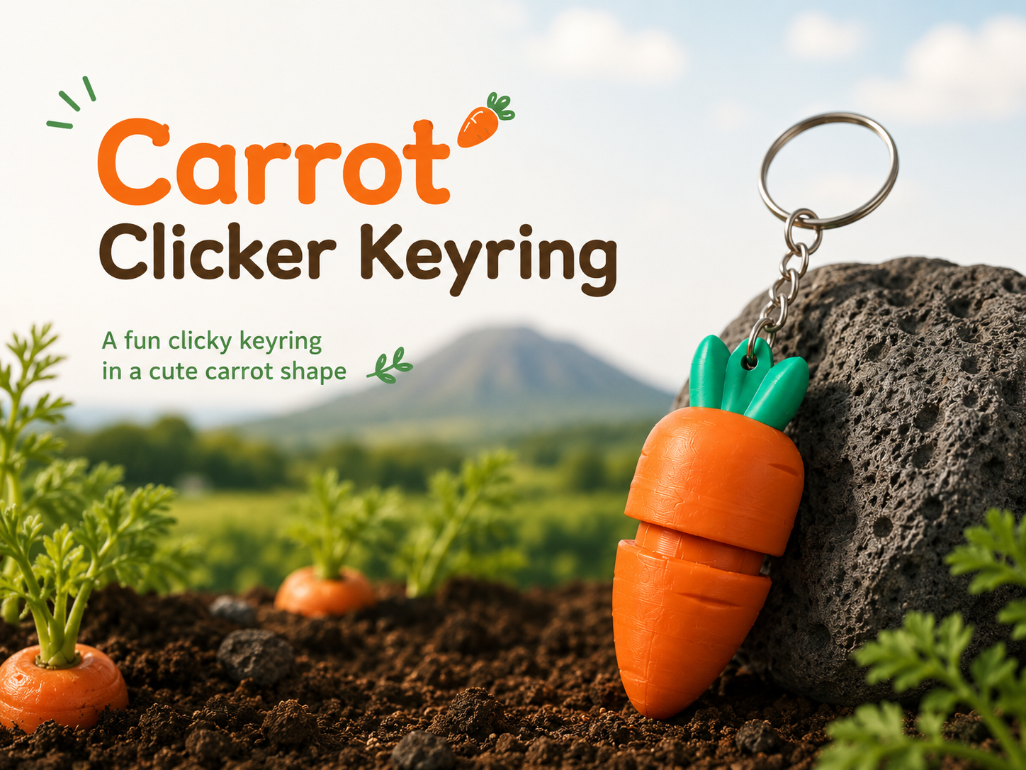 Carrot Clicker Keyring