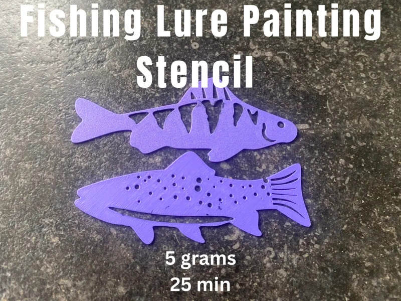 Fishing Lure Painting Stencil 